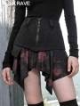 Black Street Fashion Gothic Summer Irregular Short Skirt