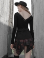 Black Street Fashion Gothic Summer Irregular Short Skirt