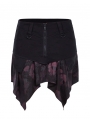 Black Street Fashion Gothic Summer Irregular Short Skirt