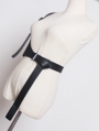 Black Gothic PU Leather One-Shoulder Belt Harness