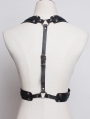 Black Gothic Punk PU LeatherBuckle Belt Harness