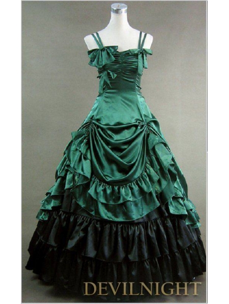 Green masquerade dress