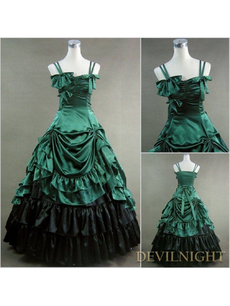 Green masquerade dress