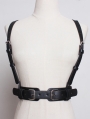 Black Gothic Punk PU LeatherBuckle Belt Harness