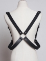 Black Gothic Punk PU Leather Belt Harness