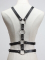Black Gothic Punk PU Leather Rivet Roop Belt Harness