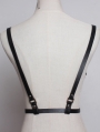 Black Gothic Punk PU Leather Buckle Belt Harness