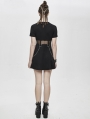 Black Gothic Punk Summer Short Dress