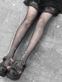 Black Gothic Punk Sliver Spider Web Tights