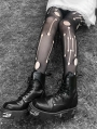 Black Gothic Punk Fishnet Hole Tights