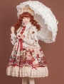 Ivory Crown Bear Long Sleeve Chiffon Sweet Lolita OP Dress