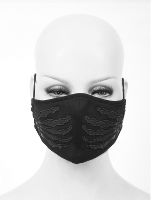 Black Gothic Punk Skull Unisex Mask