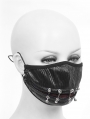 Black Gothic Punk PU Leather Unisex Mask