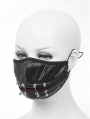 Black Gothic Punk PU Leather Unisex Mask