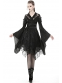 Black Gothic Lace Short Kimono Dress