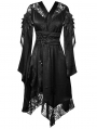 Black Gothic Lace Short Kimono Dress
