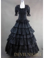 Classic Black Long Prom Gothic Lolita Dress