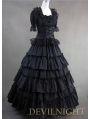 Classic Black Long Prom Gothic Lolita Dress
