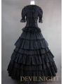 Classic Black Long Prom Gothic Lolita Dress