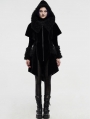 Black Velvet Winter Gothic Cape Coat for Women