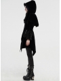 Black Velvet Winter Gothic Cape Coat for Women