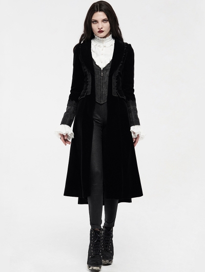 Black Retro Noble Gothic Vampire Coat for Women