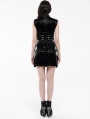 Black Chinese Cheongsam Style Cyber Gothic Short Dress