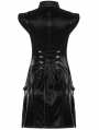 Black Chinese Cheongsam Style Cyber Gothic Short Dress