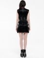 Black and Red Chinese Cheongsam Style Cyber Gothic Short Dress