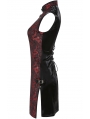 Black and Red Chinese Cheongsam Style Cyber Gothic Short Dress