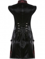 Black and Red Chinese Cheongsam Style Cyber Gothic Short Dress