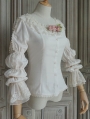 The Cat Lady Elizabeth Long Virago Sleeve Classic Lolita Blouse