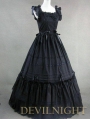 Black Sleeveless Long Gothic Lolita Ball Gowns