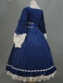 Mrs.Jennifer Elegant Blue Velvet Classic Lolita OP Dress 