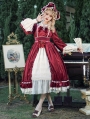 Mrs.Jennifer Elegant Red Velvet Classic Lolita OP Dress 