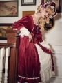 Mrs.Jennifer Elegant Red Velvet Classic Lolita OP Dress 