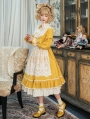 The Doll In Box Yellow Long Sleeve Cotton Classic Lolita OP Dress
