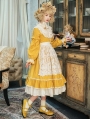 The Doll In Box Yellow Long Sleeve Cotton Classic Lolita OP Dress