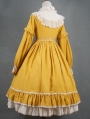 The Doll In Box Yellow Long Sleeve Cotton Classic Lolita OP Dress