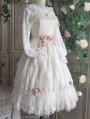 The Dawn Lady Beige Elegant French Lace Classic Lolita JSK Dress