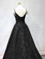 Black Sexy Jacquard Beading Gothic Wedding Dress