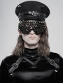 Black Gothic Punk Military Hat for Men