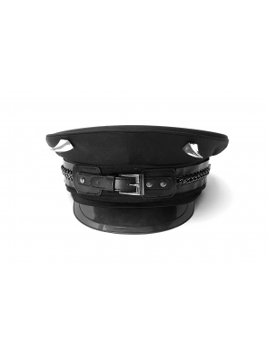 Black Gothic Punk Military Hat for Men