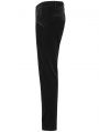 Black Retro Gothic Embroidered Trousers for Men