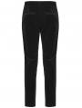 Black Retro Gothic Embroidered Trousers for Men