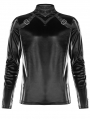 Black Gothic Punk Long Sleeve T-Shirt for Men