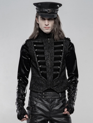 Black Gorgeous Retro Gothic Vest for Men