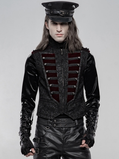 Black Gorgeous Retro Gothic Vest for Men - Devilnight.co.uk