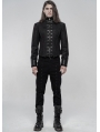 Black Gothic Punk Handsome Short Coat for Men
