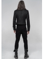 Black Gothic Punk Handsome Short Coat for Men